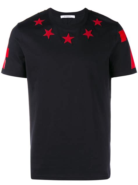 givenchy embroidered star t shirt